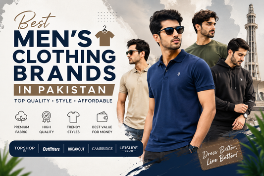Stylish Pakistani men wearing premium casual clothing showcasing the best men's clothing brands in Pakistan by TopShop PK