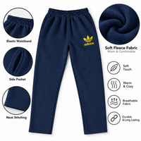 Premium Fleece Branded Trousers for Men Soft, Warm & Comfortable Navy