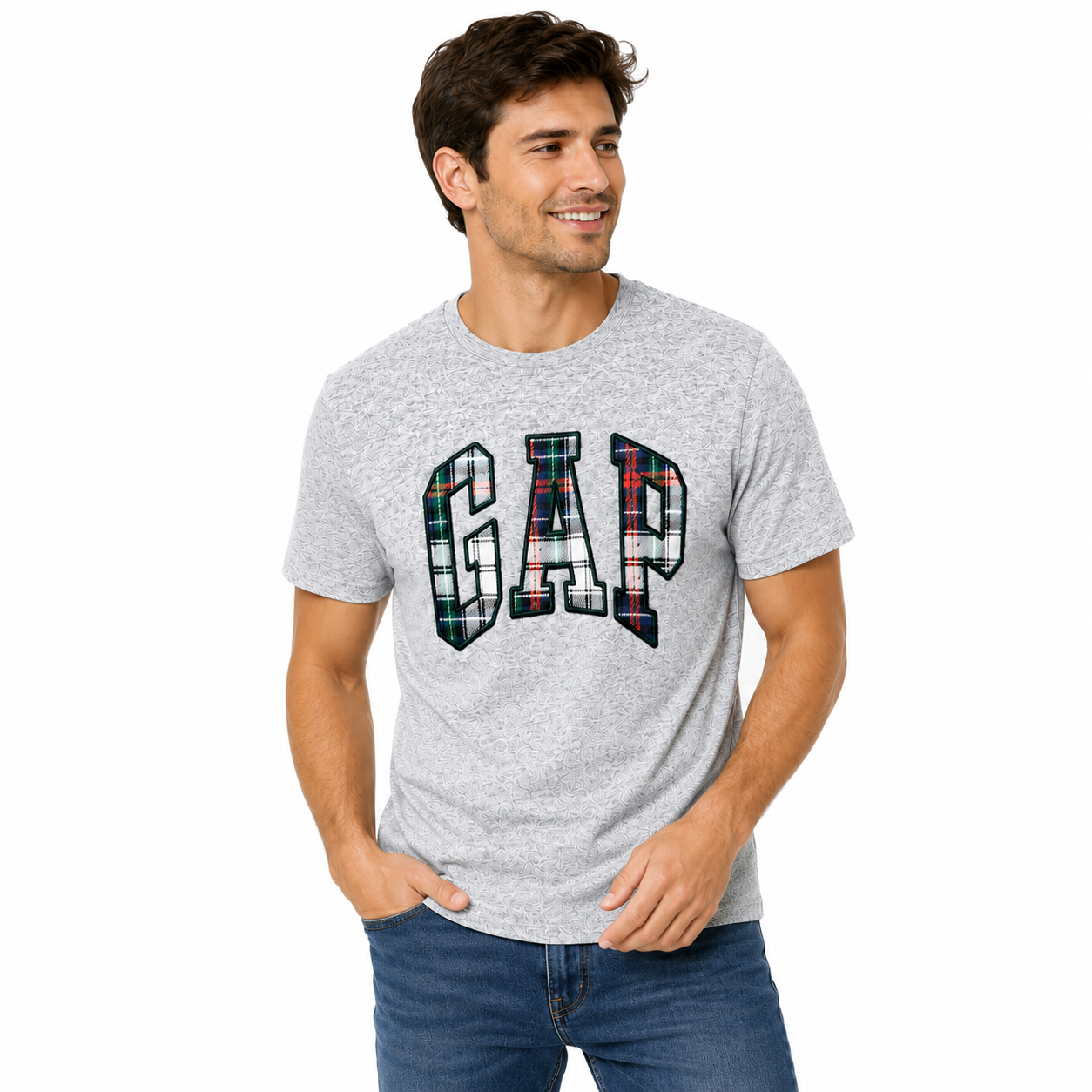 Men's Premium 3D Embossed Sticker Graphic T-Shirts