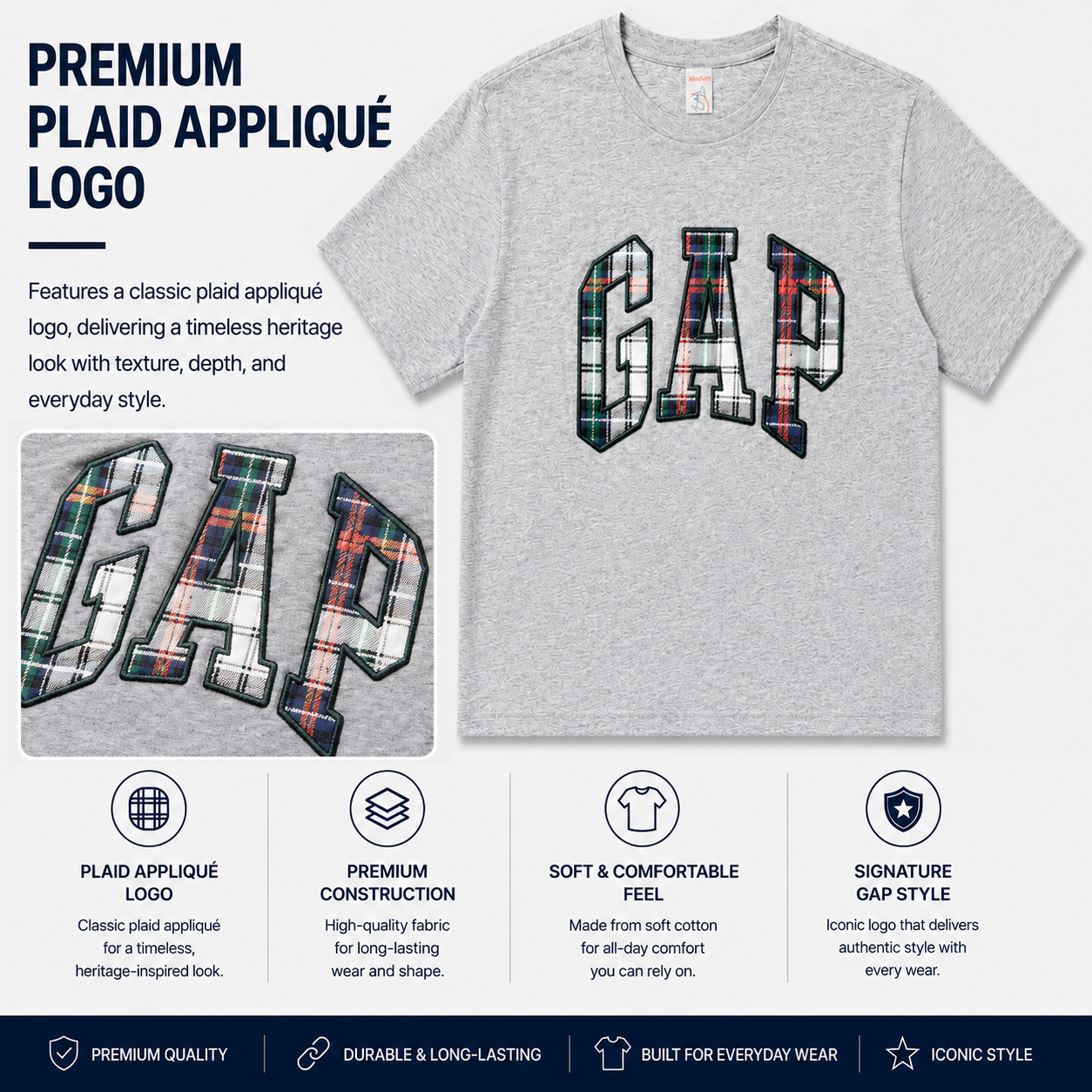 Men's Premium 3D Embossed Sticker Graphic T-Shirts