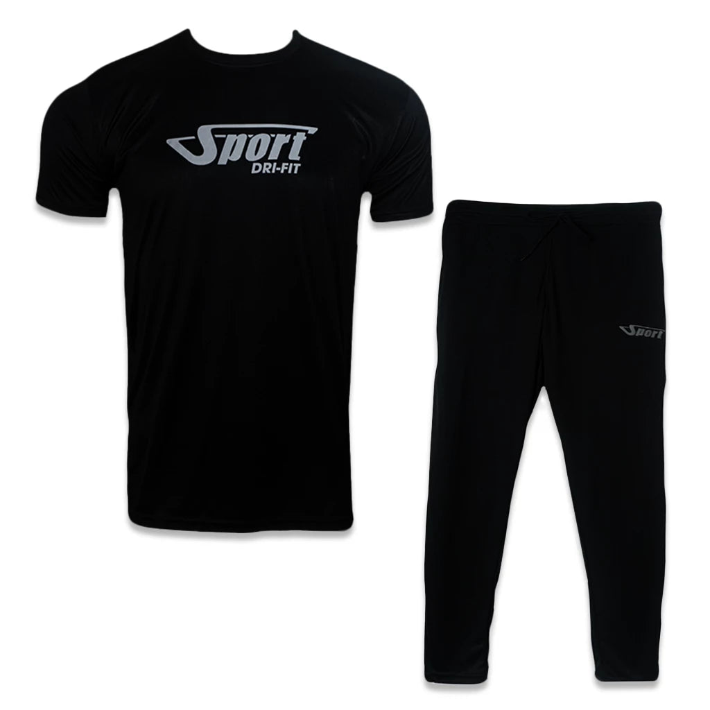 Men "Sports" Dri-fit Half Sleeve Tracksuit