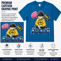 Pack of 5 Men's Premium 3D Embossed Sticker Graphic T-Shirts