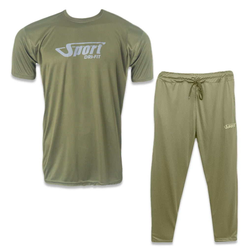 Men "Sports" Dri-fit Half Sleeve Tracksuit