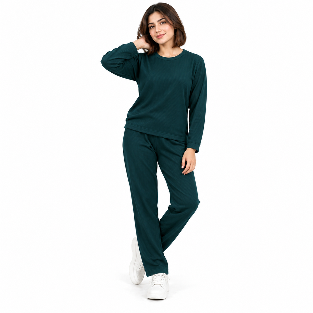 Unisex Ribbed Thermal Warmer Set Pack of 3 Full Sleeve Shirt & Trouser