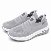 Men’s Grey Knit Slip-On Snakers Shoes