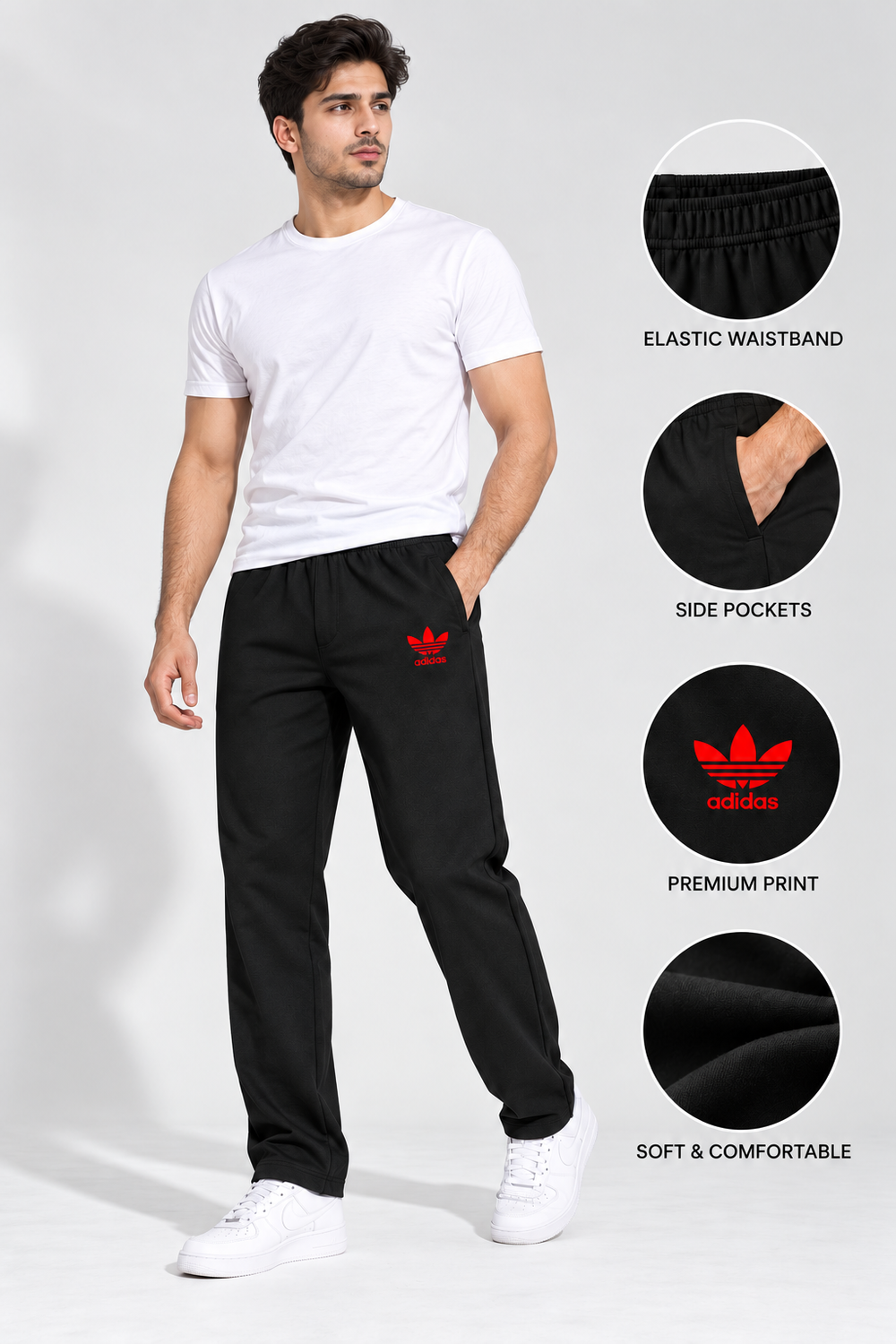 Men’s Terry Trousers Black, L.Brown & Navy