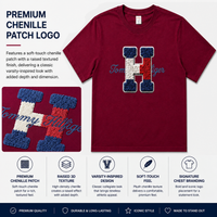 Pack of 5 Men's Premium 3D Embossed Sticker Graphic T-Shirts