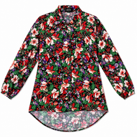 Women’s Floral Printed Long Shirt – Full Sleeve Casual Wear