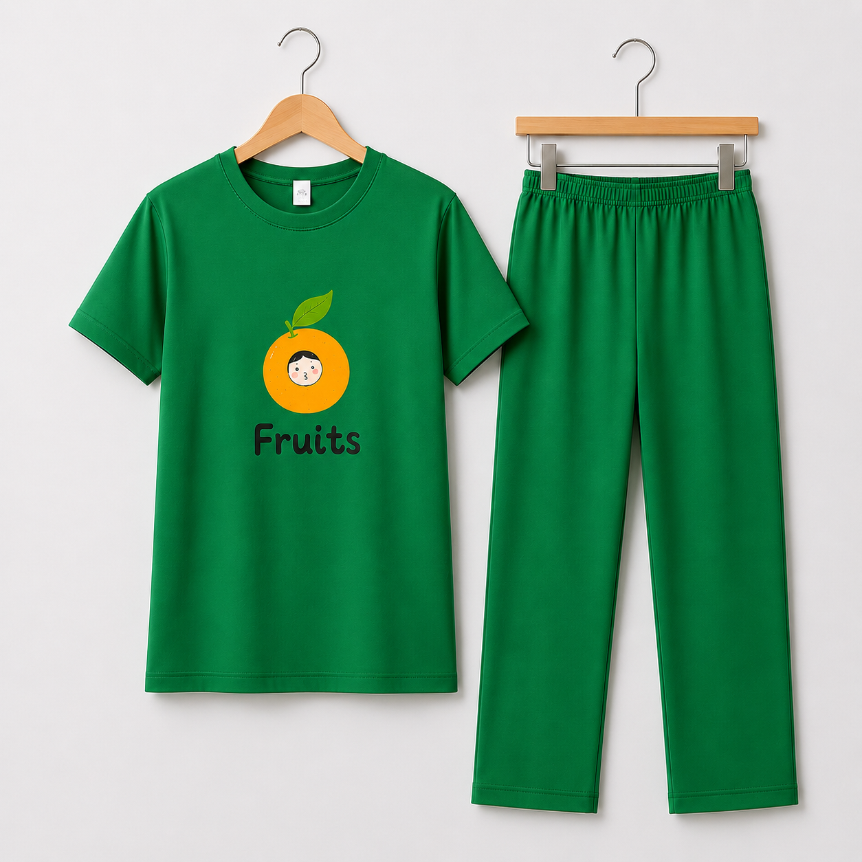 Women’s Premium Cotton Tracksuit Set – Soft & Comfortable Ladies Casual Wear for Summer - Green