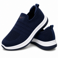 Women’s Blue Slip-On Casual Sneakers – Comfortable Everyday Shoes AJK