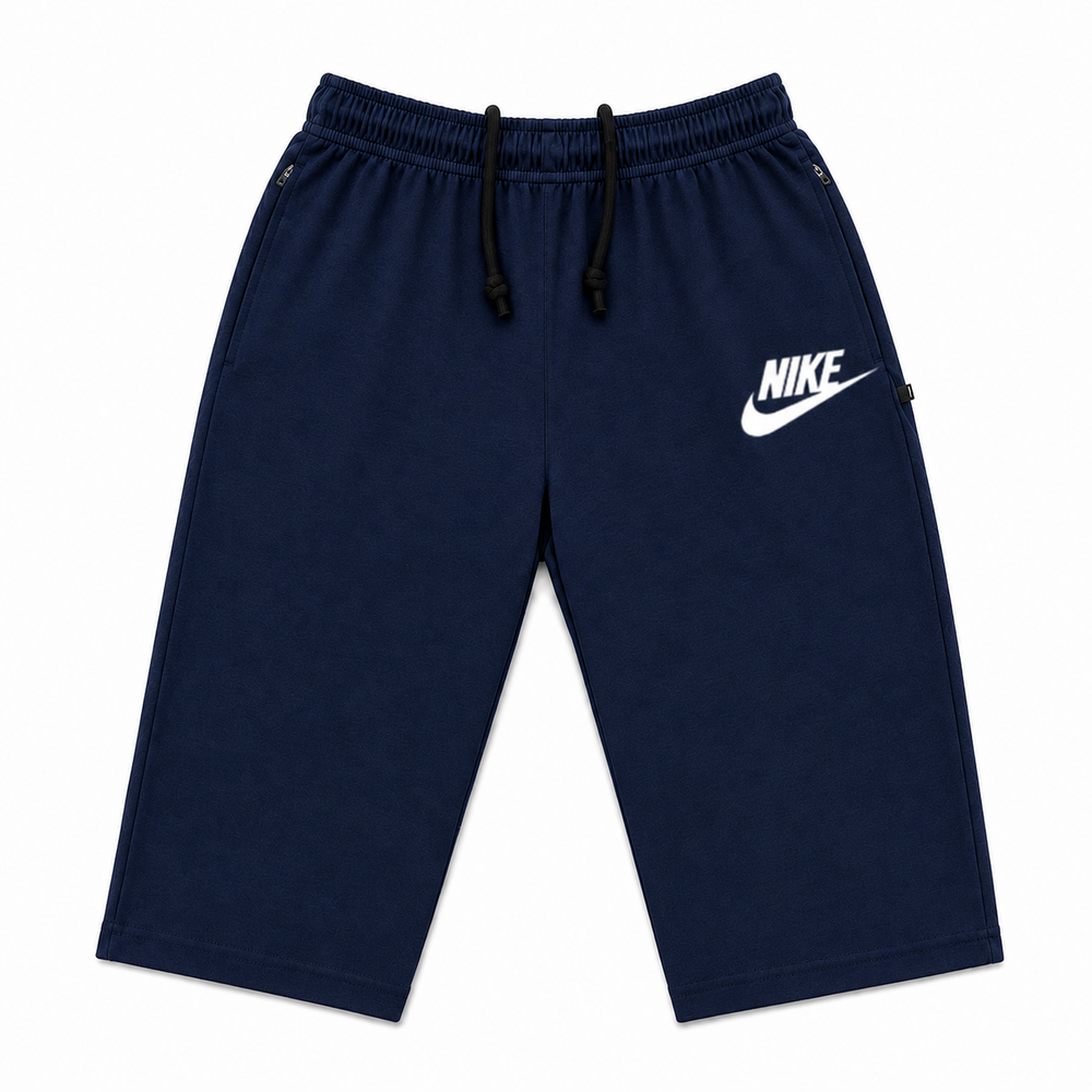 Men Shorts Cotton with Zipper Pockets – Casual Gym & Daily Wear Pakistan Navy Blue