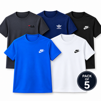 Men’s Dry Fit T-Shirts Pack of 5 Quick-Dry Sports & Casual Tees