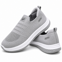 Men’s Grey Knit Slip-On Snakers Shoes