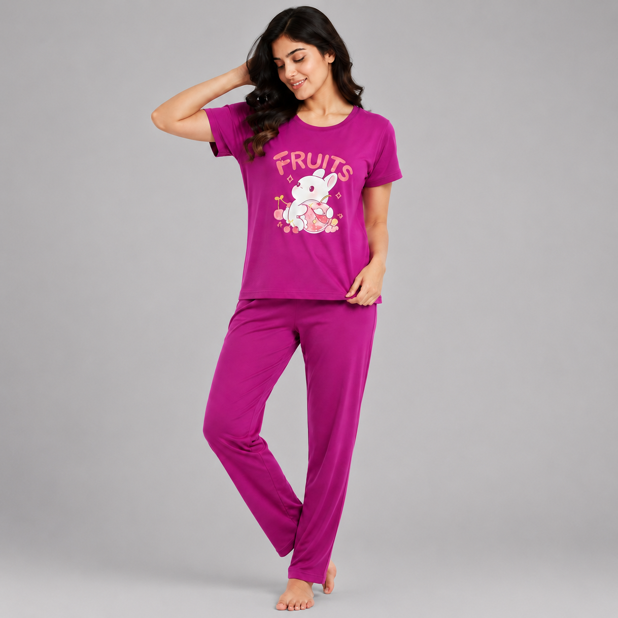 Pack of 2 Women’s Premium Cotton Tracksuit Set – Soft & Comfortable Ladies Wear for Summer