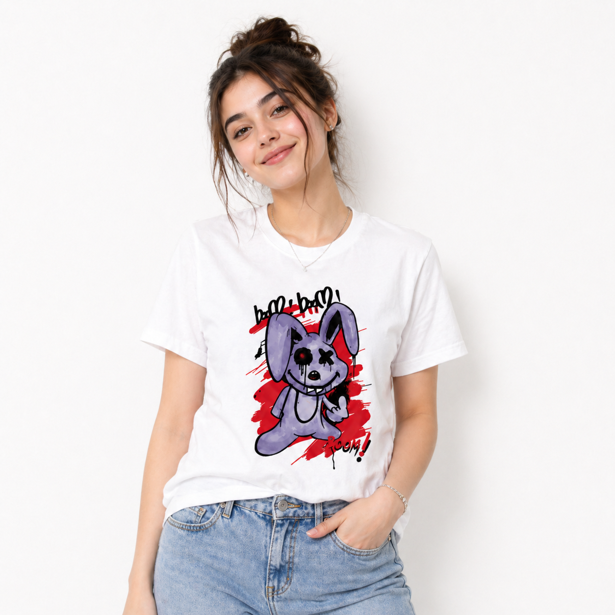Ladies LDS Summer Cotton T-Shirt – Round Neck Half Sleeves