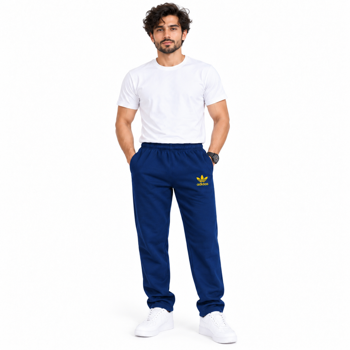 Premium Fleece Branded Trousers for Men Soft, Warm & Comfortable Navy