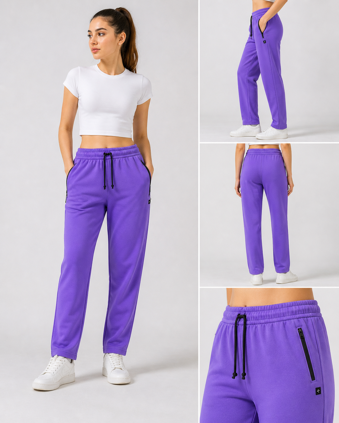 Pack of 5 Women’s Premium Cotton Trousers – Soft Comfortable Daily Wear Pants