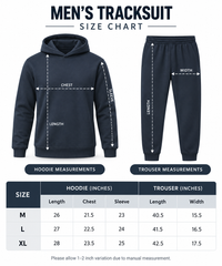 Men’s Fleece Tracksuit – Premium Hooded Sweatshirt & Trouser Gray