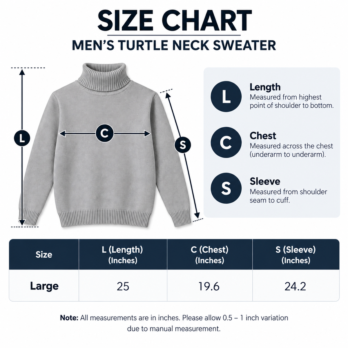 Men’s Round Neck Striped Sweater – Warm Knit Winter Pullover