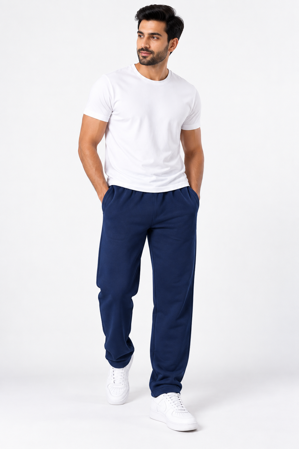 Premium Fleece Trousers for Men Soft, Warm & Comfortable Navy