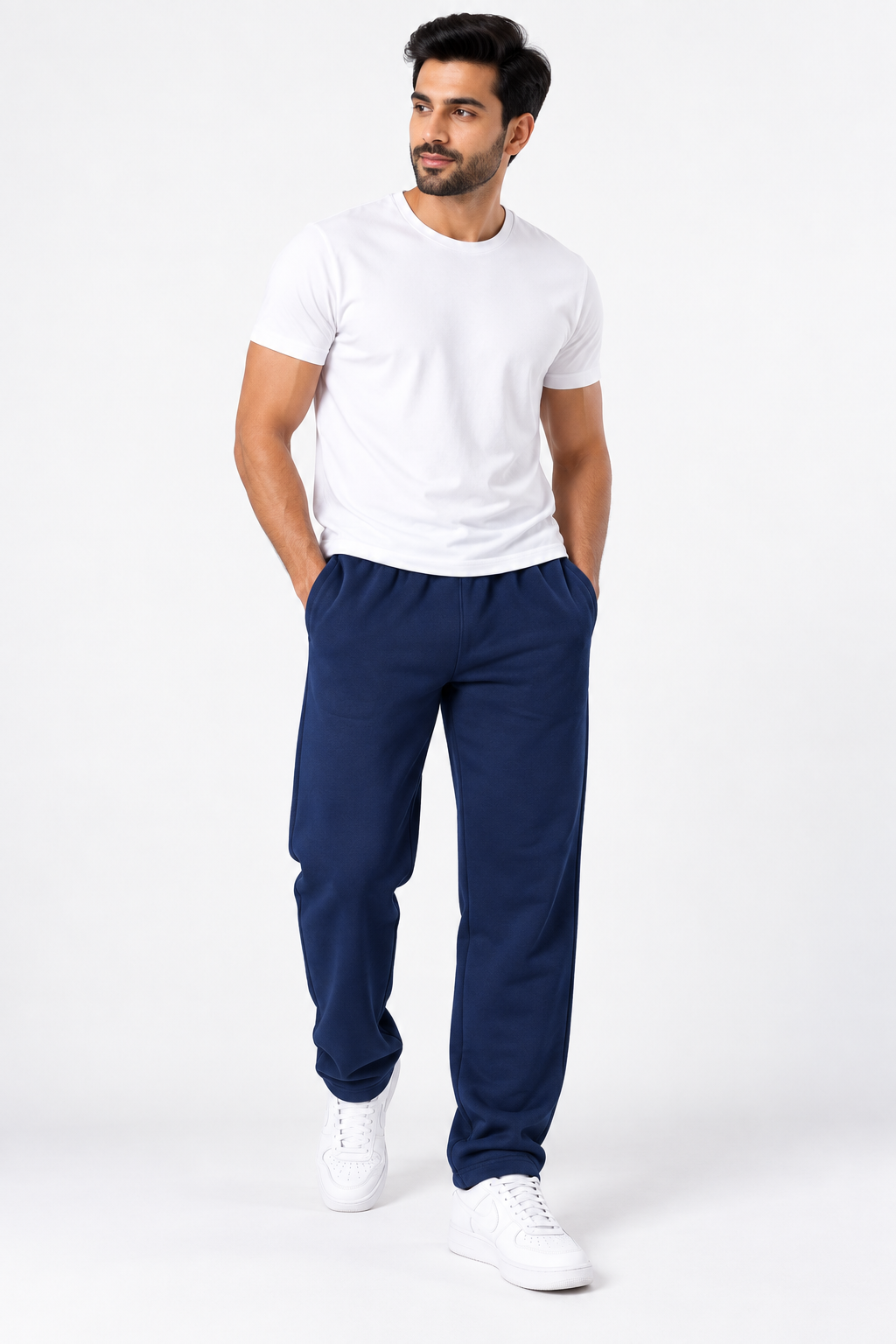 Premium Fleece Trousers for Men Soft, Warm & Comfortable Navy