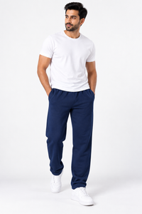 Premium Fleece Trousers for Men Soft, Warm & Comfortable Navy