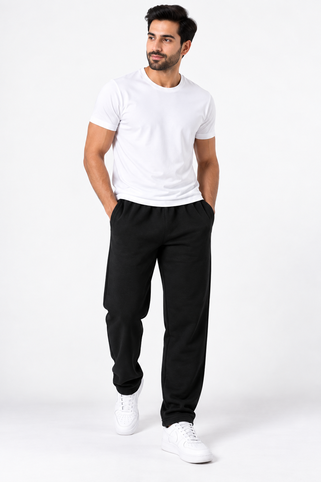 Premium Fleece Trousers for Men Soft, Warm & Comfortable Black
