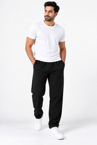 Premium Fleece Trousers for Men Soft, Warm & Comfortable Black