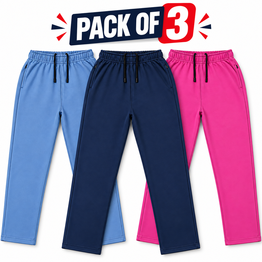 Pack of 3 Women’s Zip Terry Trousers Mid-Season Wear