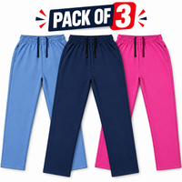 Pack of 3 Women’s Zip Terry Trousers Mid-Season Wear