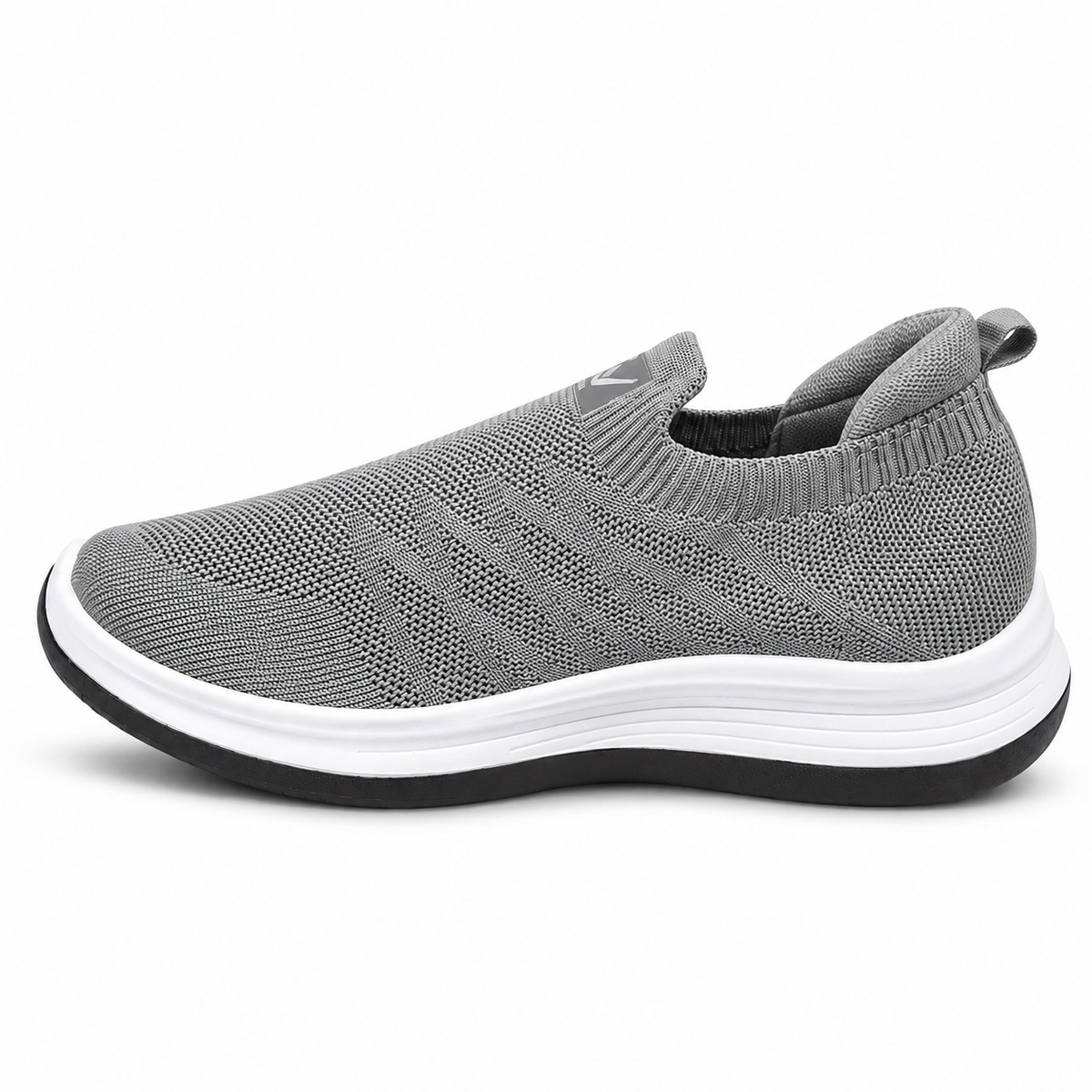 Unisex Grey Slip-On Casual Sneakers – Comfortable Everyday Shoes AJK