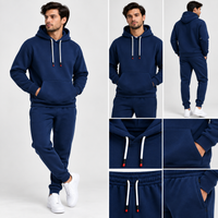 Men’s Fleece Tracksuit – Premium Hooded Sweatshirt & Trouser Navy