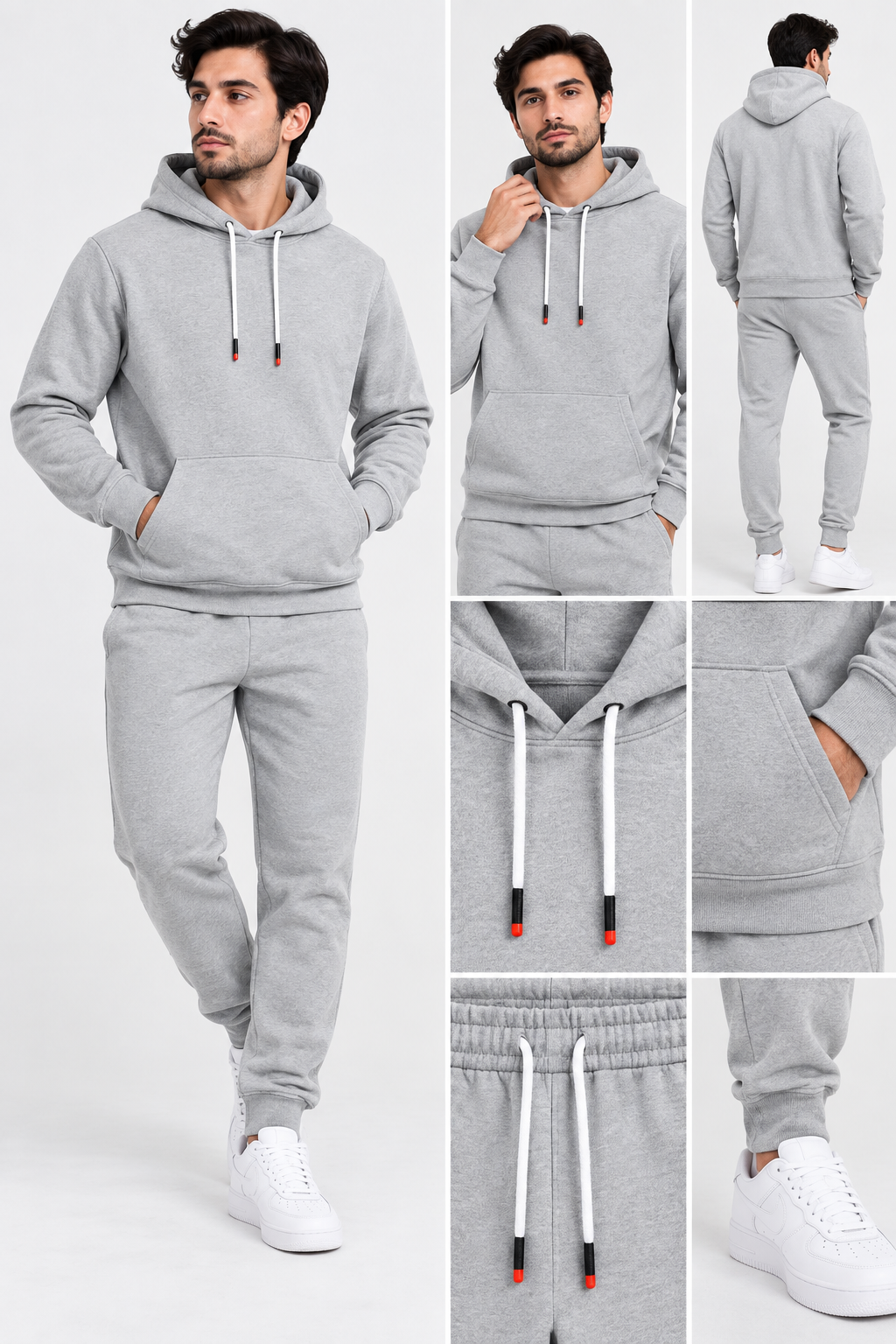 Men’s Fleece Tracksuit – Premium Hooded Sweatshirt & Trouser Gray