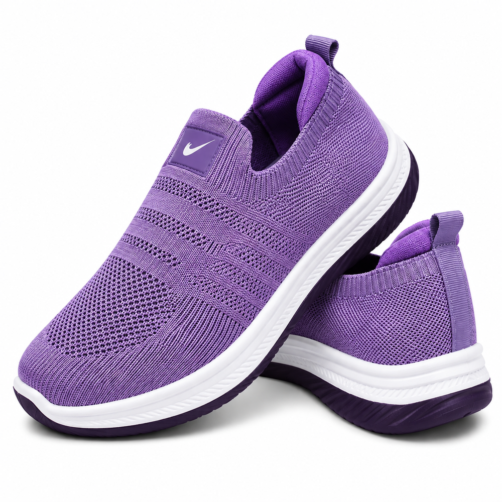 Unisex Purple Slip-On Casual Sneakers – Comfortable Everyday Shoes AJK