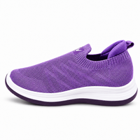 Unisex Purple Slip-On Casual Sneakers – Comfortable Everyday Shoes AJK