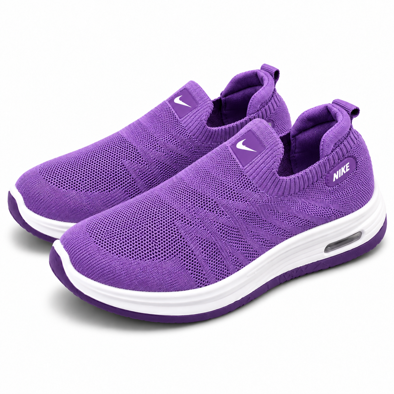 Unisex Purple Slip-On Casual Sneakers – Comfortable Everyday Shoes AJK