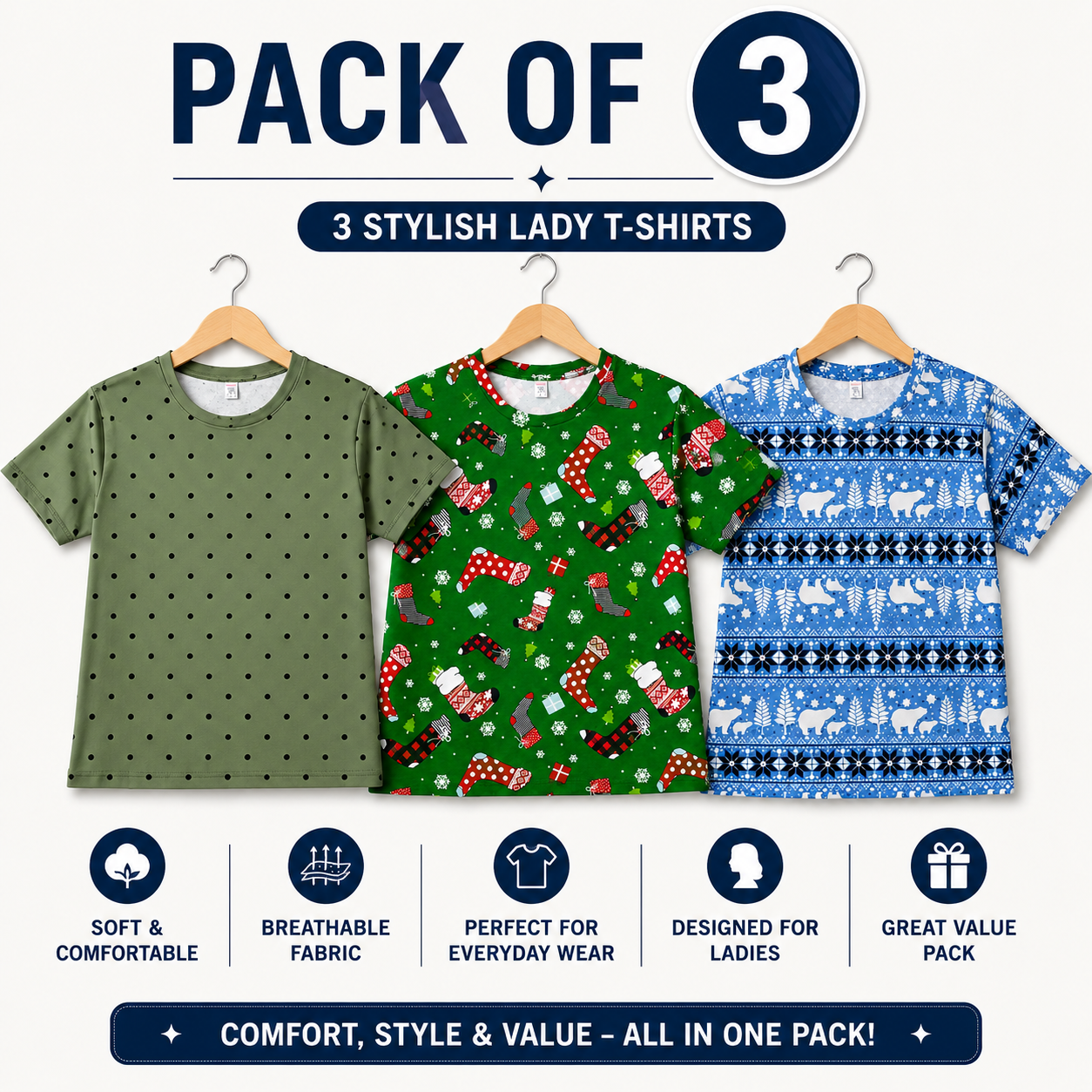 pack of 3 Cotton girls t shirts – Branded Shirts checked