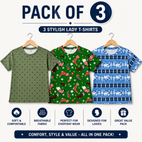 pack of 3 Cotton girls t shirts – Branded Shirts checked