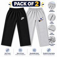 Premium Fleece Branded Trousers for Men Pack of 2 Soft, Warm & Comfortable