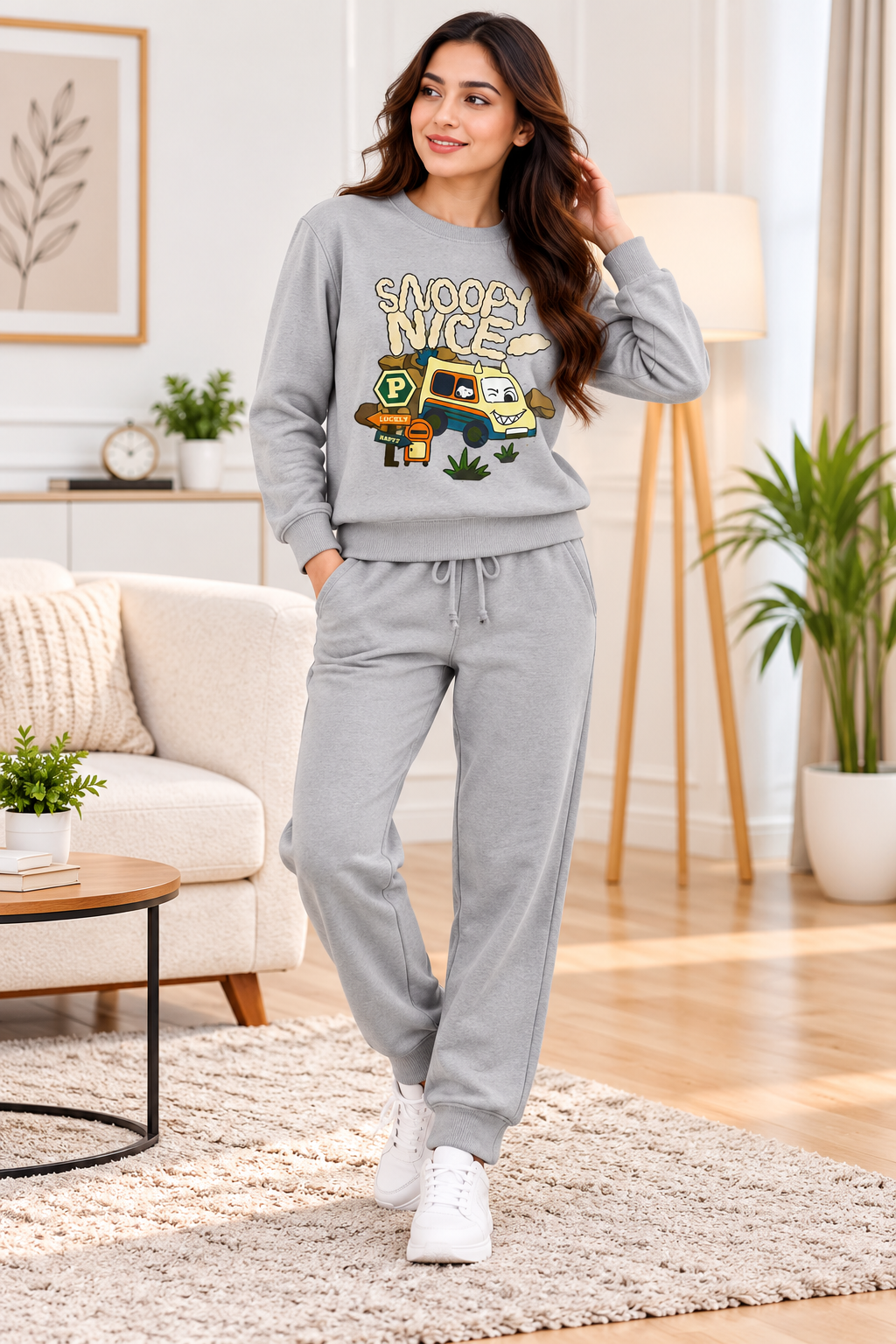 Unisex Winter Tracksuit – Gray Sweatshirt & Jogger Set
