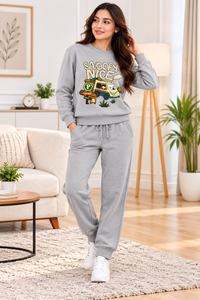 Unisex Winter Tracksuit – Gray Sweatshirt & Jogger Set