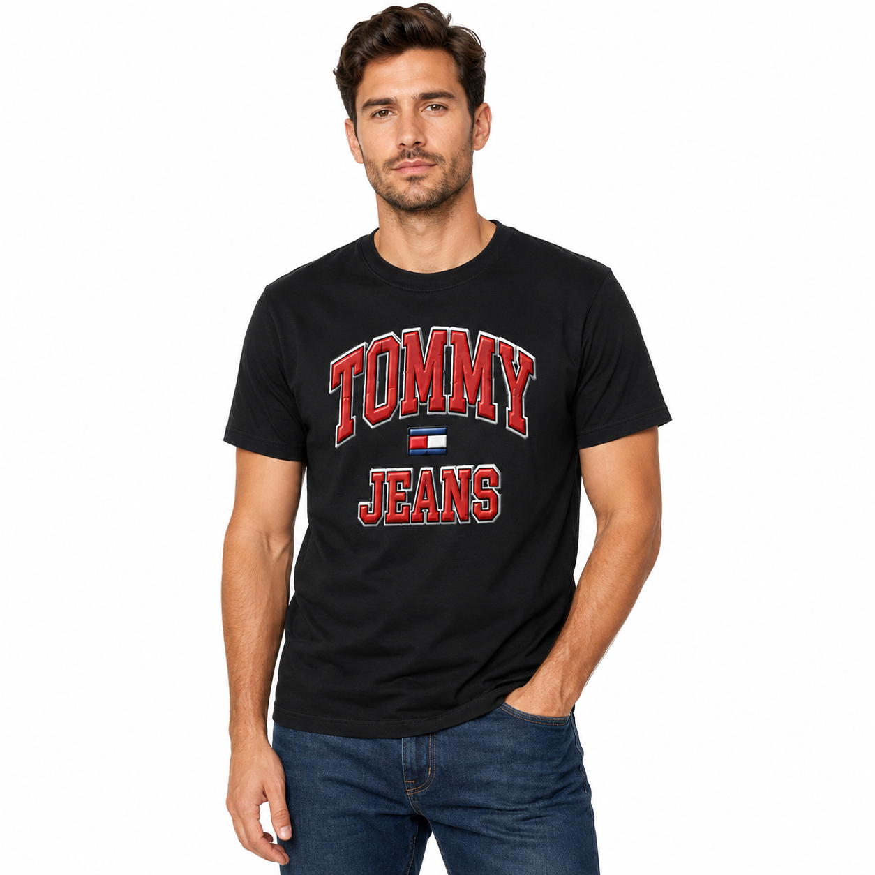 Men's Premium 3D Embossed Sticker Graphic T-Shirts