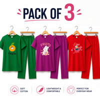 Women's Pack of 3 Cotton Jersy Tracksuit Set | Premium Quality
