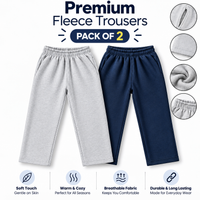 Premium Fleece Trousers for Men Pack of 2 Soft, Warm & Comfortable