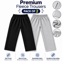 Premium Fleece Trousers for Men Pack of 2 Soft, Warm & Comfortable