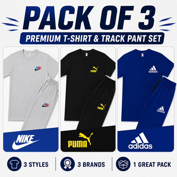 Pack of 3 Premium Tracksuit Set for Men – Sportswear Style Combo