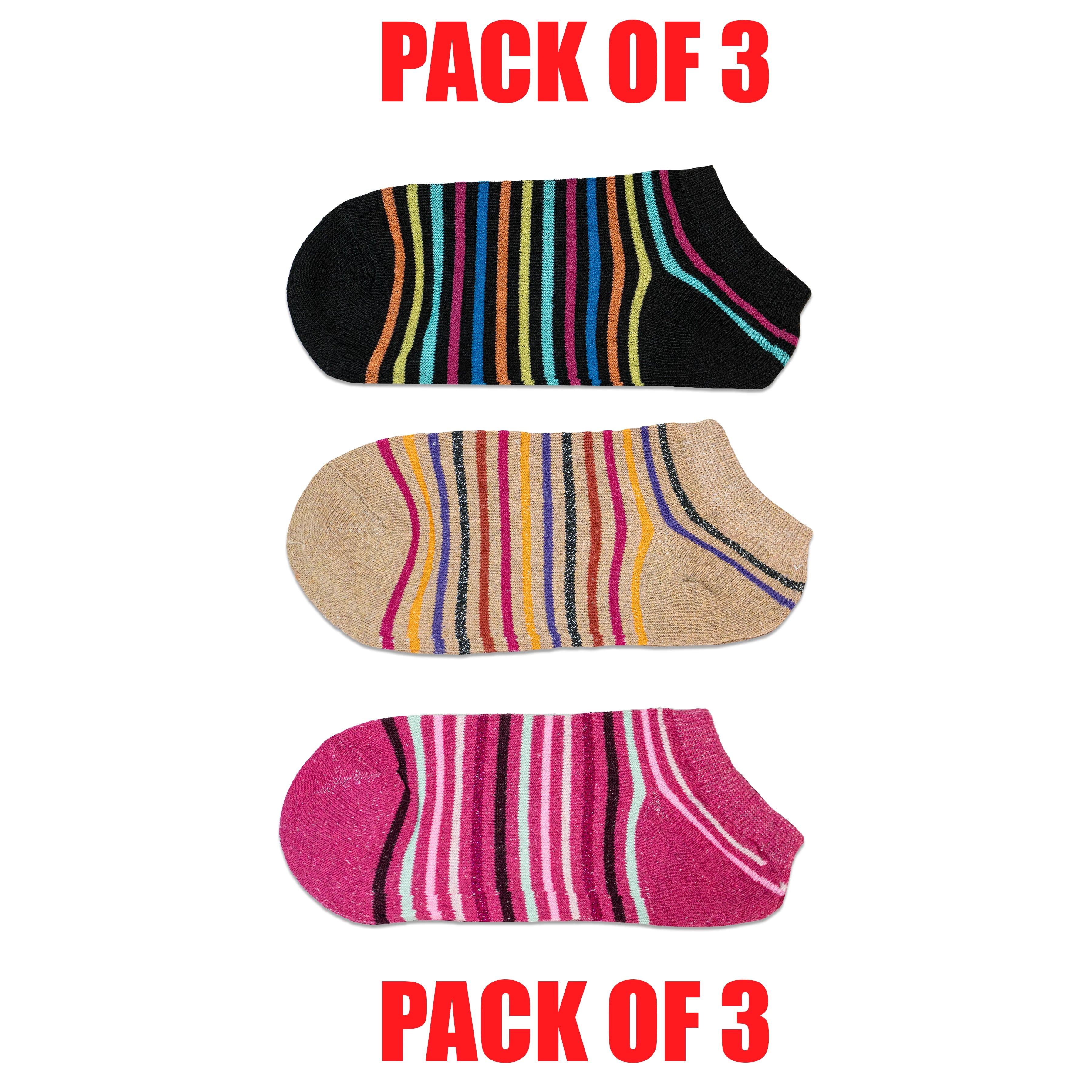 Women's Half Socks - Pack of 3