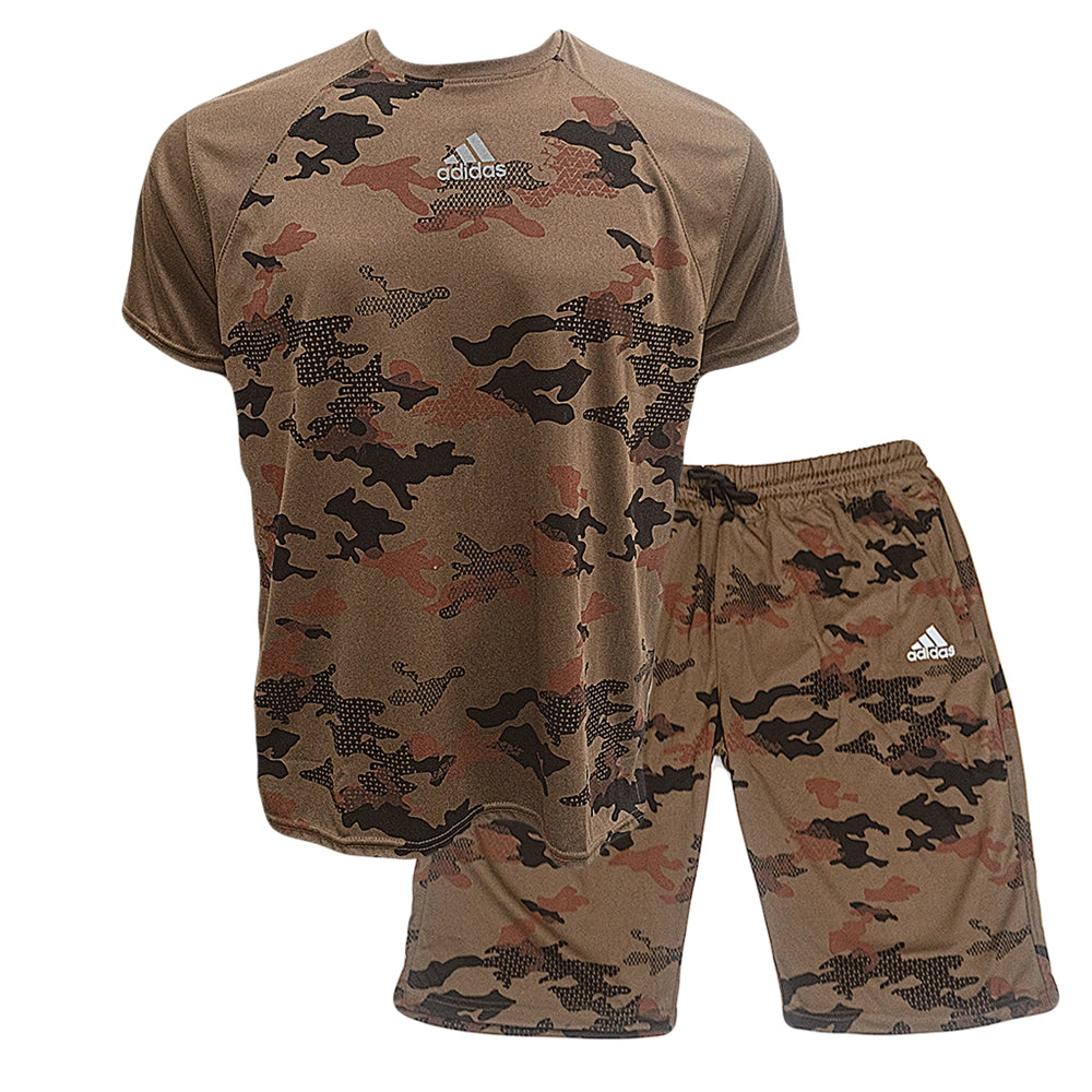 Men Adidas Camo Dri-fit Shorts Tracksuit