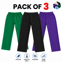 Women’s Fleece Trousers  Pack of 3 Soft & Warm Winter Trousers
