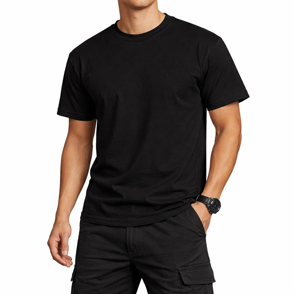 Men’s Basic Crew Neck T-Shirt – Premium Cotton Plain Tee
